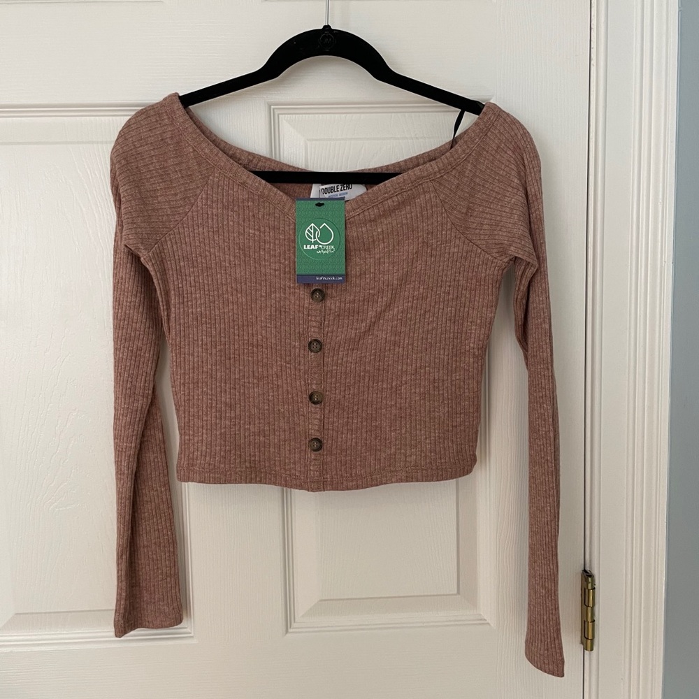 Double Zero Button Down Top